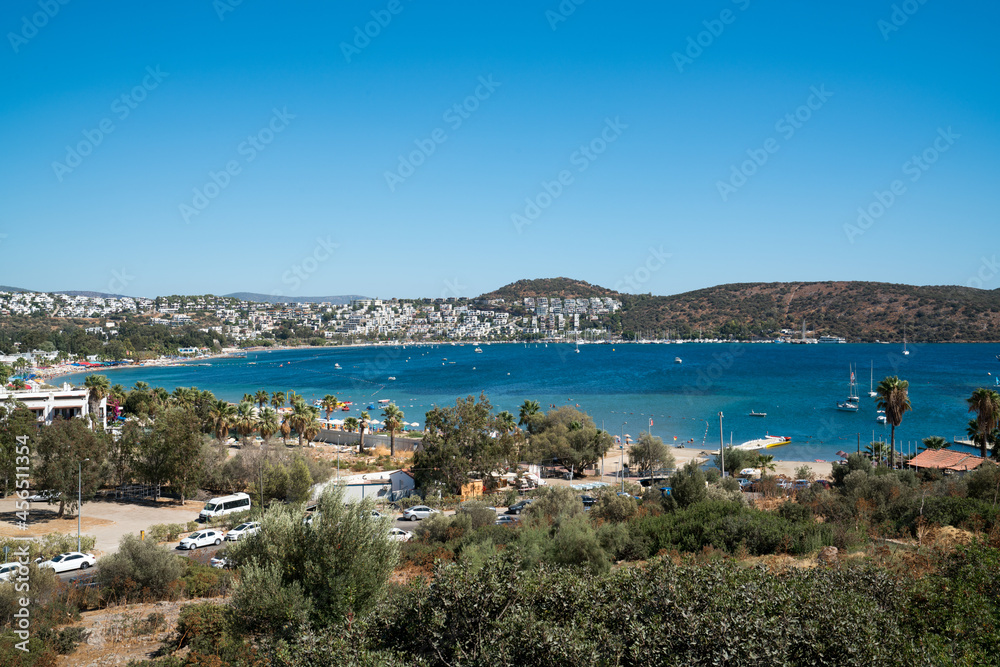 General view of Bitez district of the famous touristic town of Bodrum. Muğla TURKEY