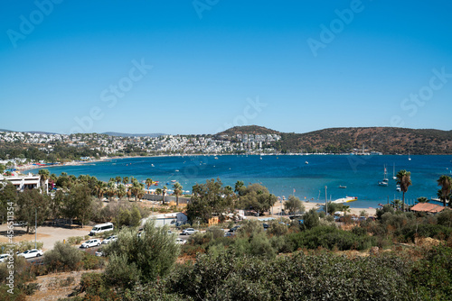 General view of Bitez district of the famous touristic town of Bodrum. Muğla TURKEY