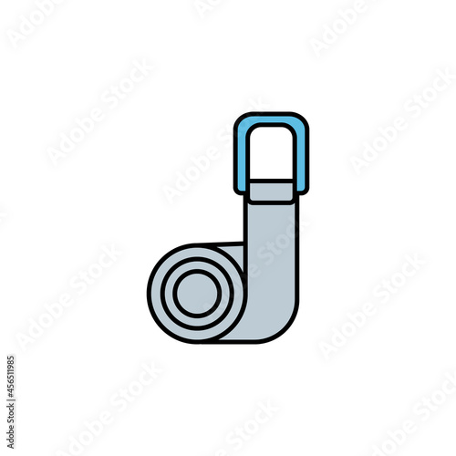 strap, yoga line illustration colored icon. Signs and symbols can be used for web, logo, mobile app, UI, UX