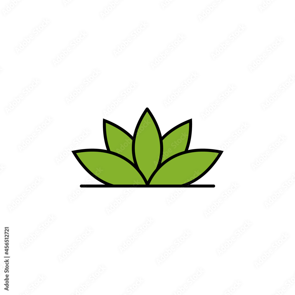 lotus, yoga line illustration colored icon. Signs and symbols can be used for web, logo, mobile app, UI, UX