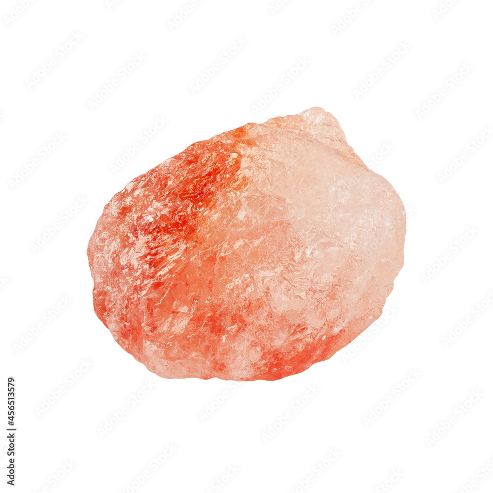 Pink Salt, Himalayan, isolated on white background, clipping path, full depth of field