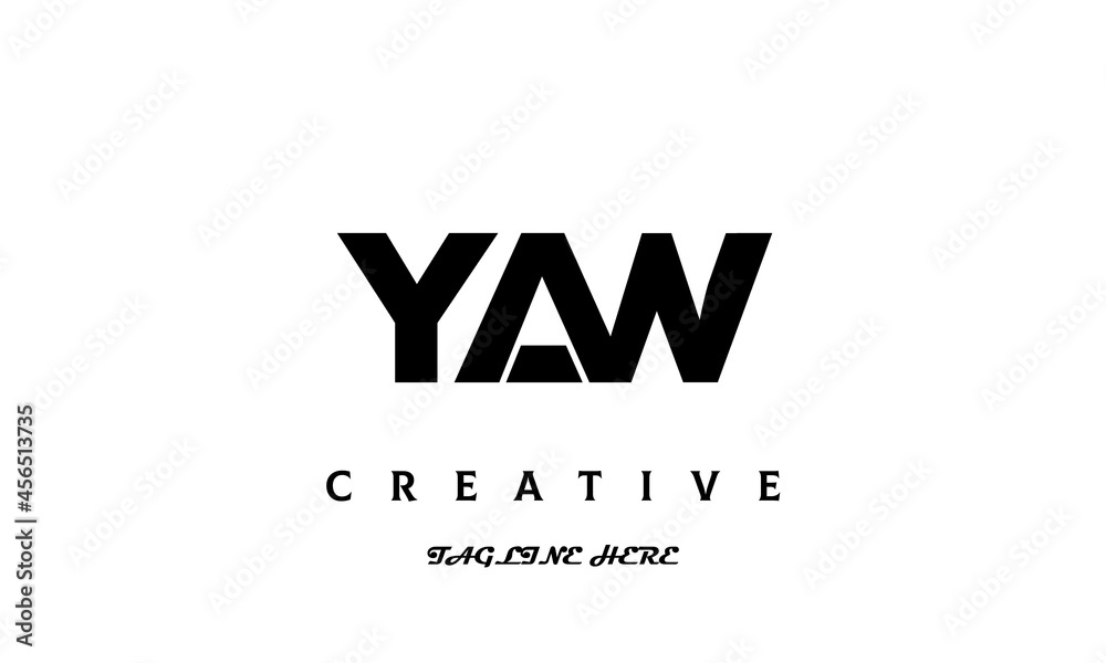 YAW creative three latter logo design YAW creative three latter logo design