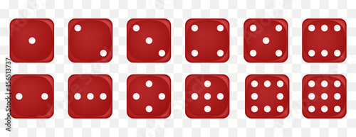 Dices gamble gaming monochrome. Poker cubes Vector set