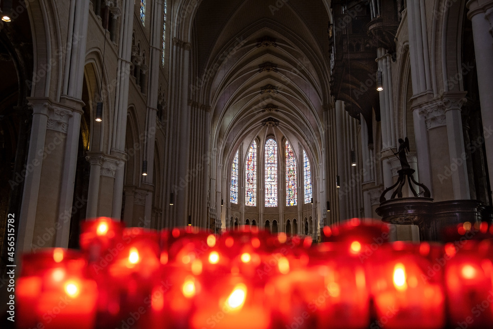 Candles in Chartres cathedral