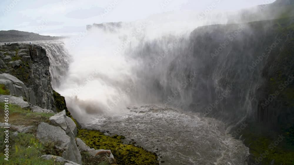 Dettifoss waterfalls aerial view, Iceland Dettifoss waterfalls aerial view, Iceland