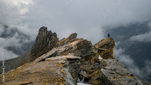 Aerial View of Austrian Alps in Summer from Defregger Haus near the Summit of Grossvenediger photo