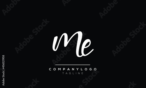 Abstract Letter Initial me em Vector Logo Design Template