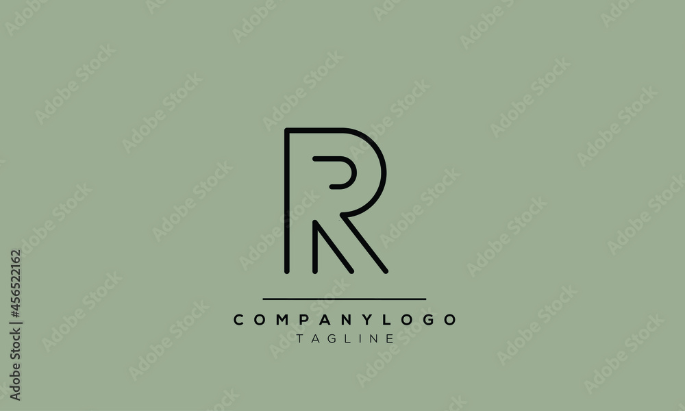 Abstract Letter Initial R Vector Logo Design Template