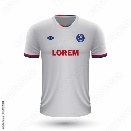 Realistic soccer shirt Hajduk 2022, jersey template for football kit. photo