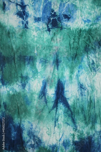 green blue tie dye fabric background backdrop 