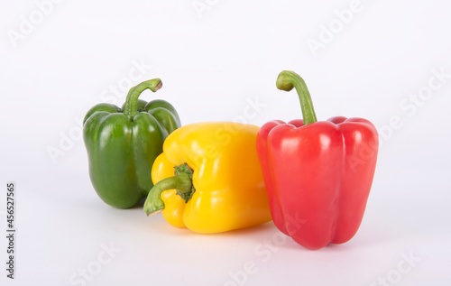 bell peppers isolated on white background.
