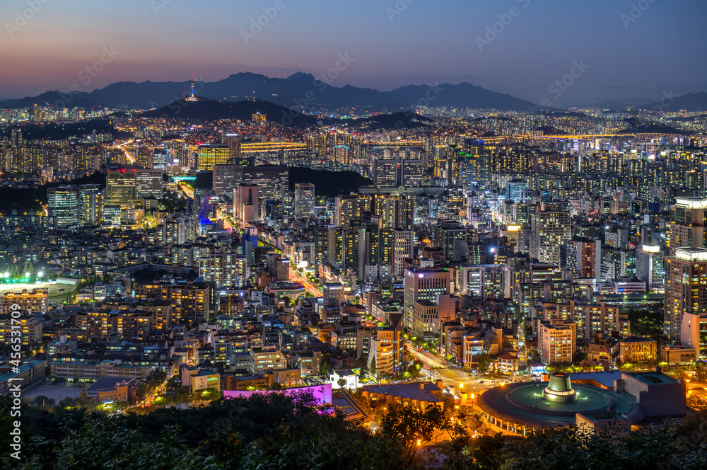 view of the city, Seoul South Korea.
