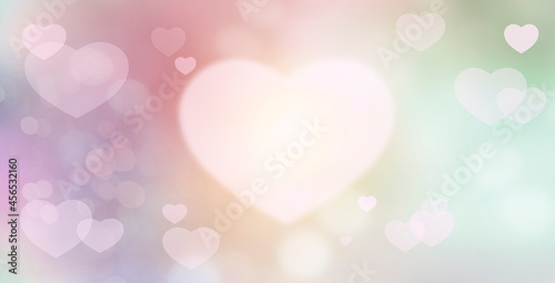 bstract bokeh heart shape background pink and white © LOVE A Stock