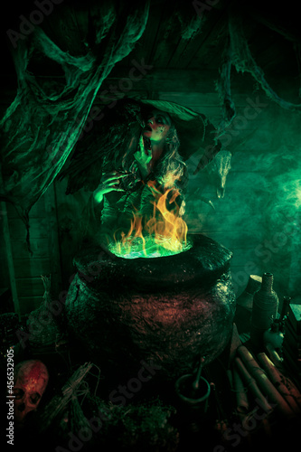 cauldron in the witch den