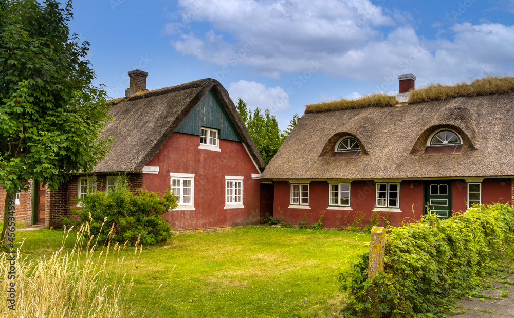 The gorgeous village of Sønderho on Fanø island in the North Sea off the off the Jutland Peninsula across the Wadden Sea, Denmark The gorgeous village of Sønderho on Fanø island in the North Sea off the off the Jutland Peninsula across the Wadden Sea, Denmark