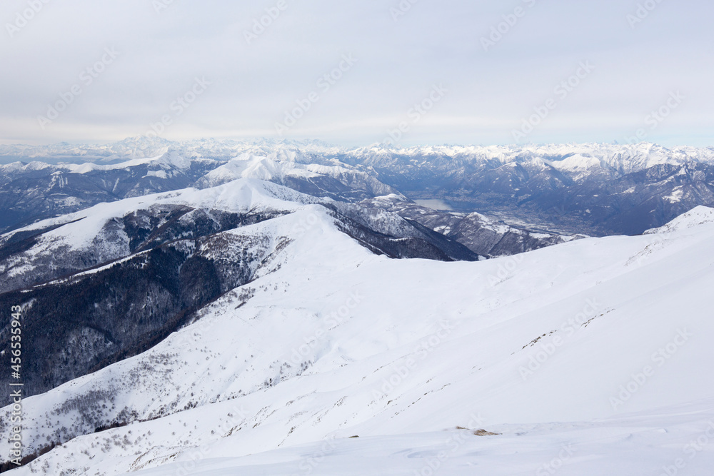 View of landscape in Val Cavargna near Como