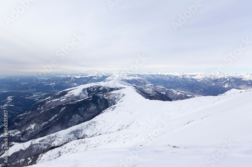 View of landscape in Val Cavargna near Como