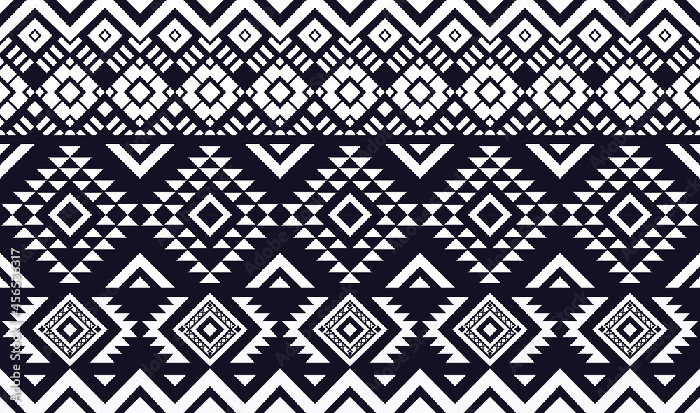 Ikat geometric folklore ornament. Tribal ethnic vector texture.for background,fabric,wrapping,clothing,wallpaper,Batik,carpet,embroidery style .Vector EPS 10.