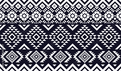 Ikat geometric folklore ornament. Tribal ethnic vector texture.for background,fabric,wrapping,clothing,wallpaper,Batik,carpet,embroidery style .Vector EPS 10.