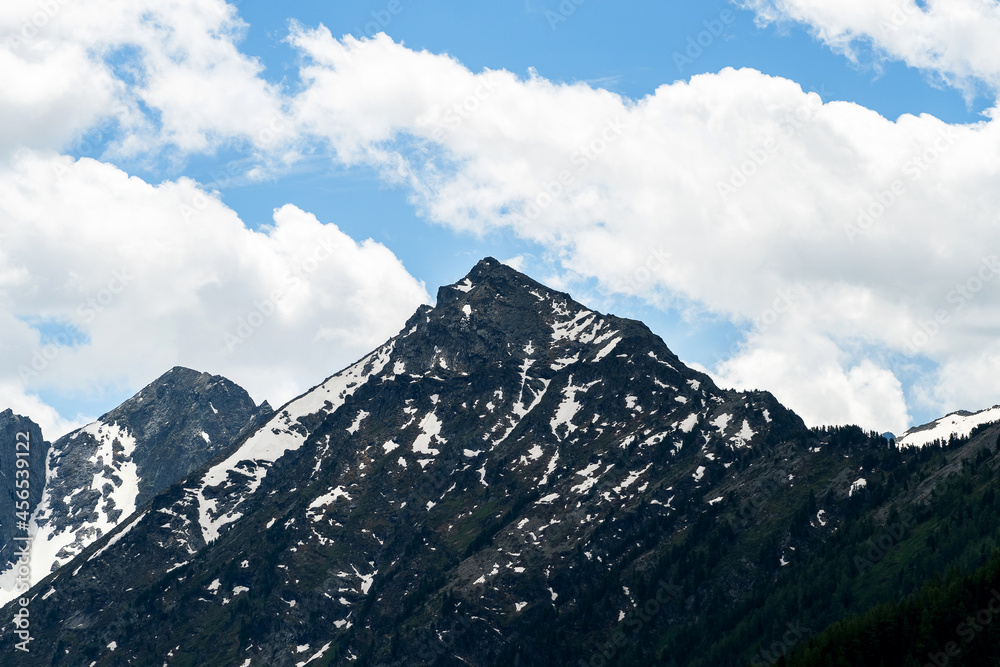 mountains in the snow