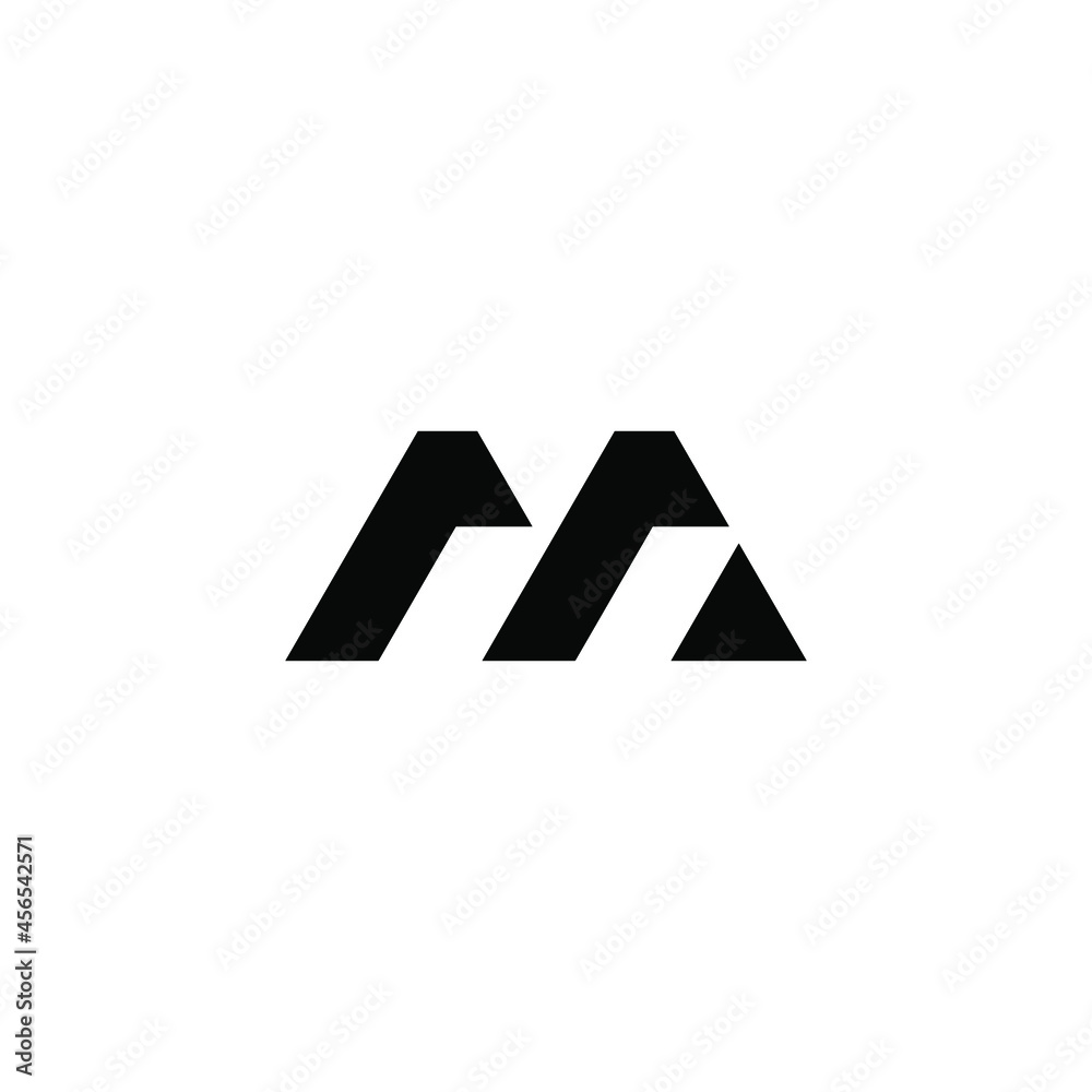 initial logo M simple black