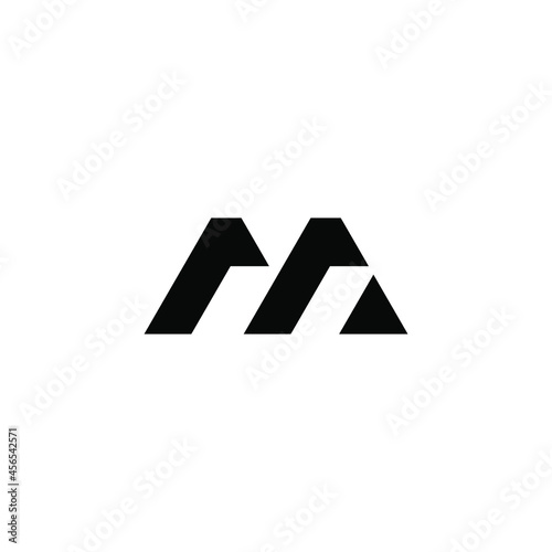 initial logo M simple black