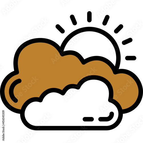 cloudy one color icon