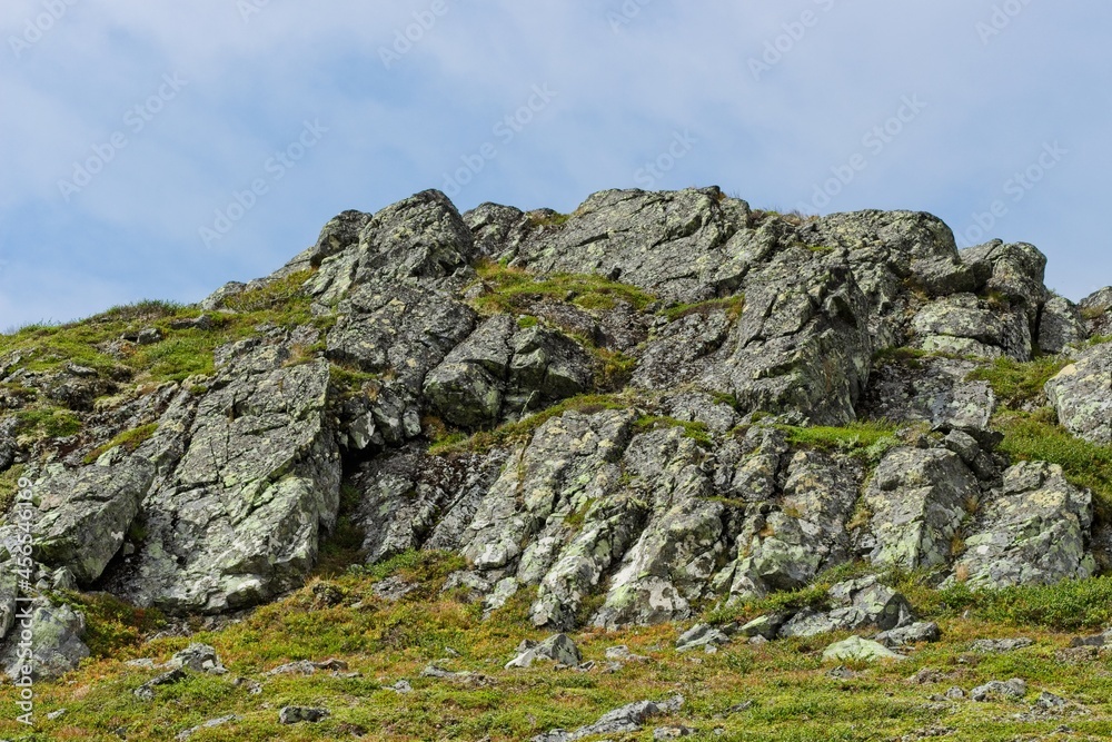 One of the many rocky peaks of Mount Ånnfjället in northern Sweden
