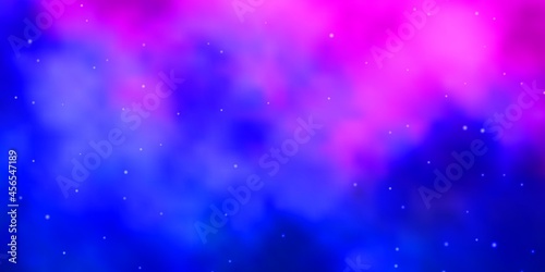 Light Pink, Blue vector texture with beautiful stars.