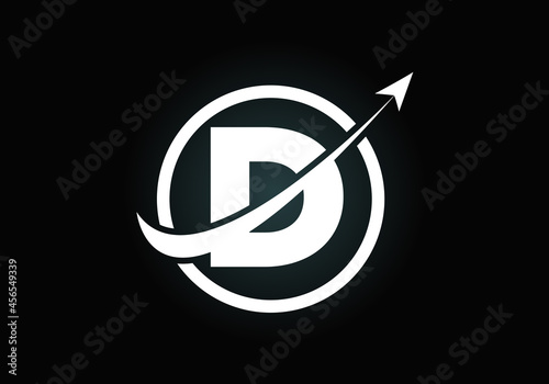 Free Download Initial D monogram alphabet symbol design incorporated with the arrow. Financial or success logo concept. Font emblem. Logo for accounting business and company identity - GFXLoad