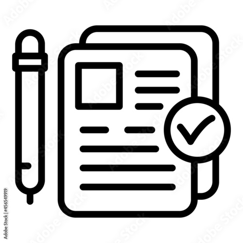 Manager papers icon outline vector. Paper document. Management information