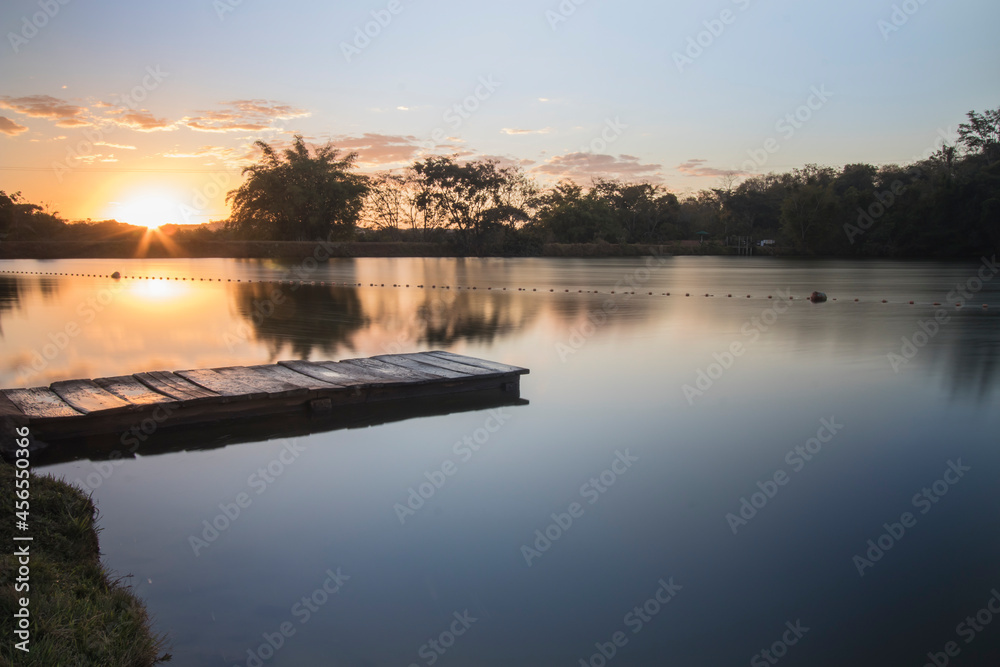 Obraz premium Sunrise, peace and silence at beautiful brazilian savannah