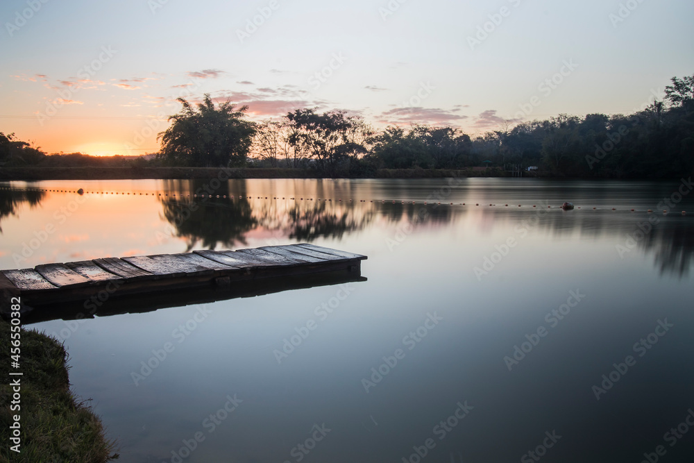 Sunrise, peace and silence at beautiful brazilian savannah