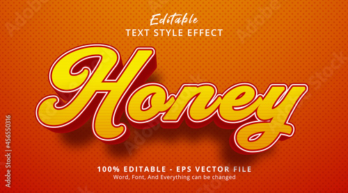 Honey text on honey color headline event style, editable text effect