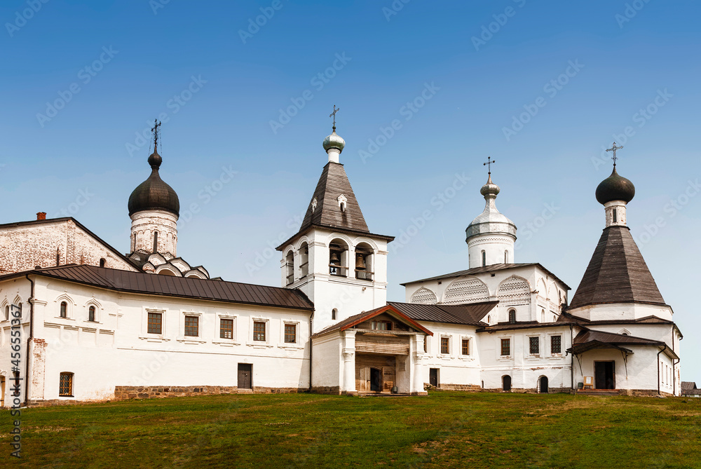 The architectural ensemble of the Ferapontov Belozersky monastery, a monument from the UNESCO World Heritage List. Vologda Region, Russia