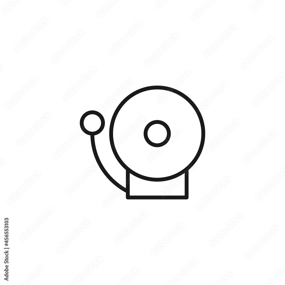 Editable stroke. Vector line icon of fire sensor Editable stroke. Vector line icon of fire sensor