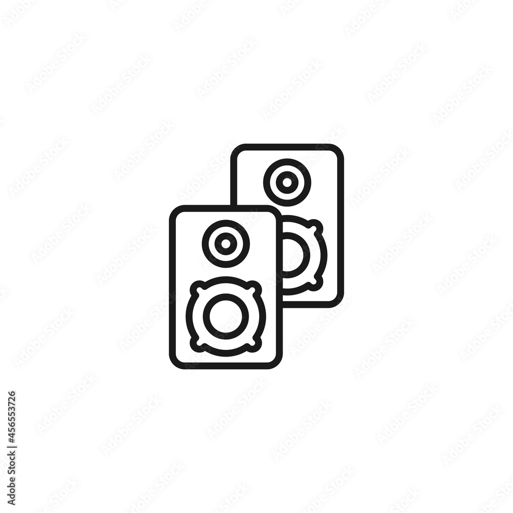 Profession of a musician concept. Line icon of music column Profession of a musician concept. Line icon of music column