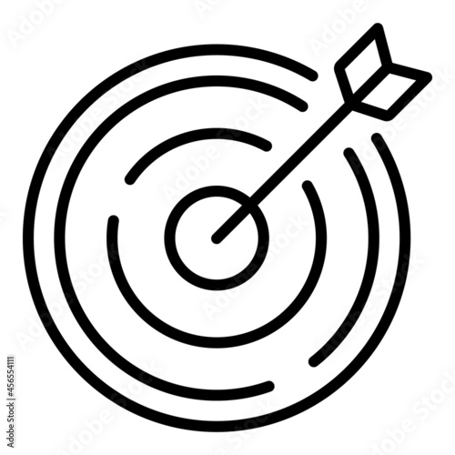 Arch target icon outline vector. Archery aim. Game archer