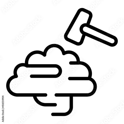 Human stereotype icon outline vector. Social discrimination. Life challenge