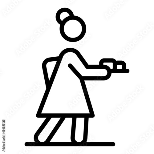 Feminism stereotype icon outline vector. Gender equality. Woman discrimination