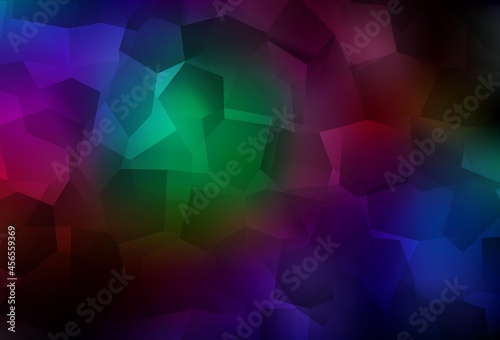 Dark Multicolor vector template with chaotic shapes.