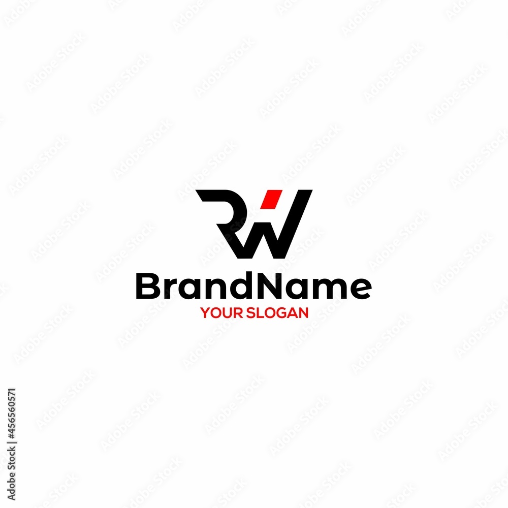 RW and H Logo Design Vector RW and H Logo Design Vector