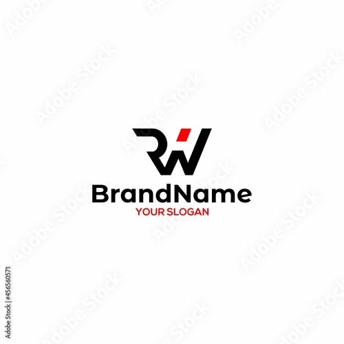 RW and H Logo Design Vector