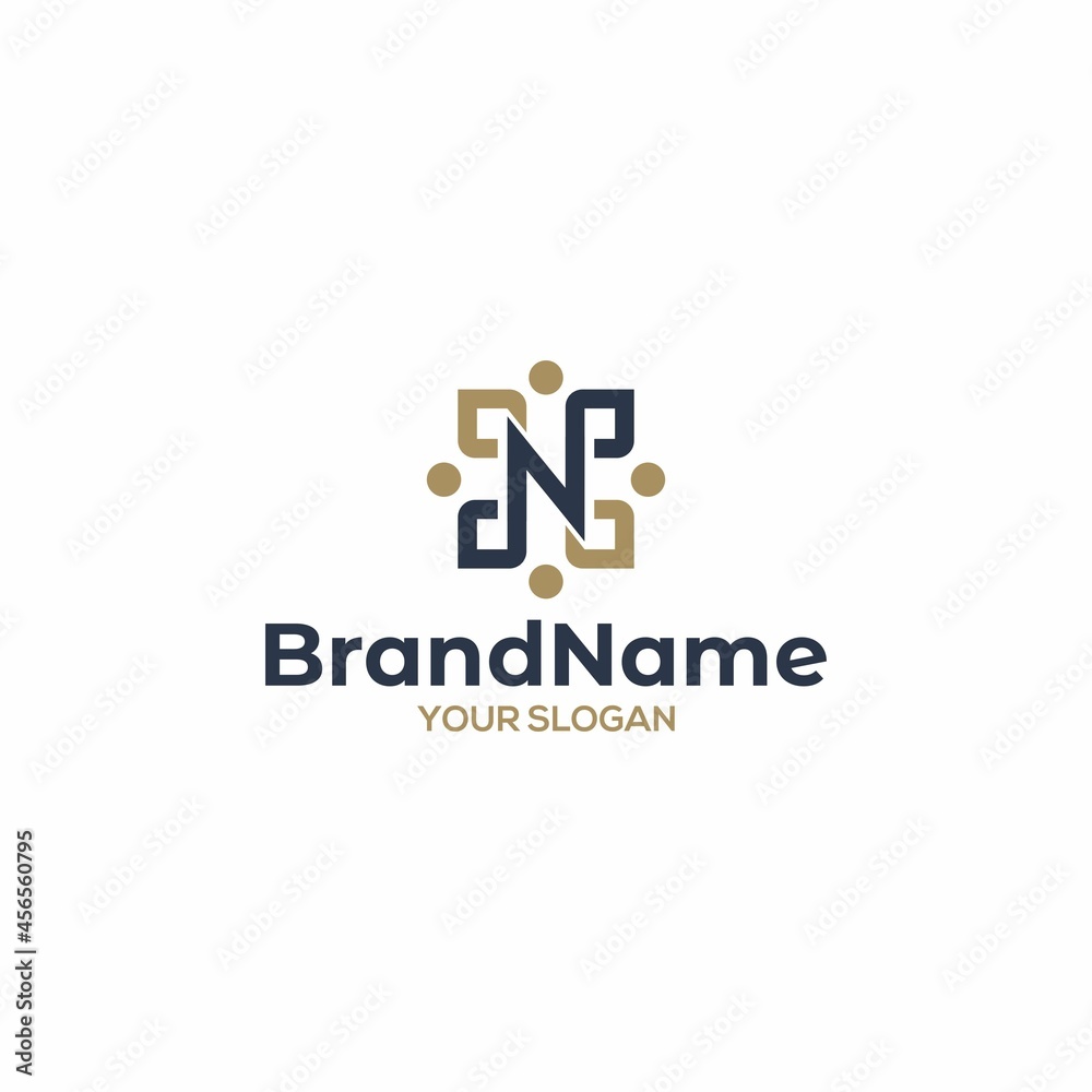 NP and D People Logo Design Vector NP and D People Logo Design Vector