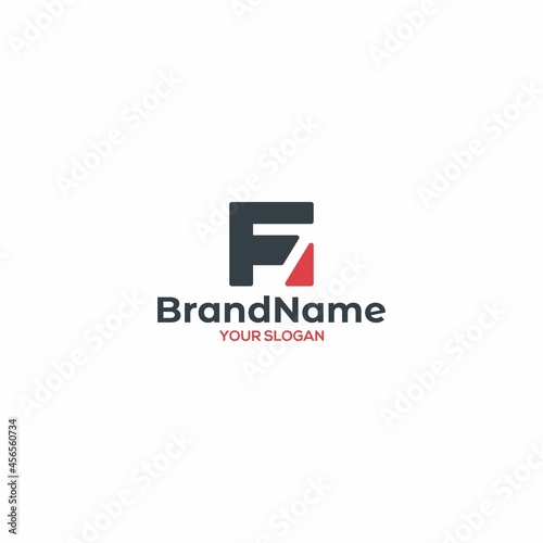 Simple F7 Logo Design Vector
