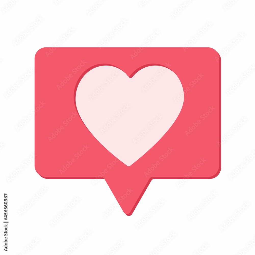 Notification Like icon. Social network app icon. Notification Like icon. Social network app icon.
