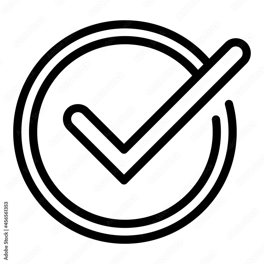 Voting tick icon outline vector. Ballot vote. Election poll Voting tick icon outline vector. Ballot vote. Election poll