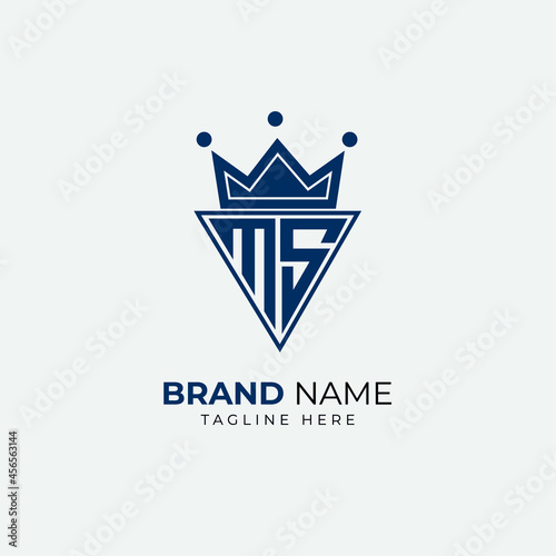 Modern MS SM Letter logo design Vector Style Badge