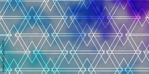 Light Pink, Blue vector backdrop with lines, triangles.