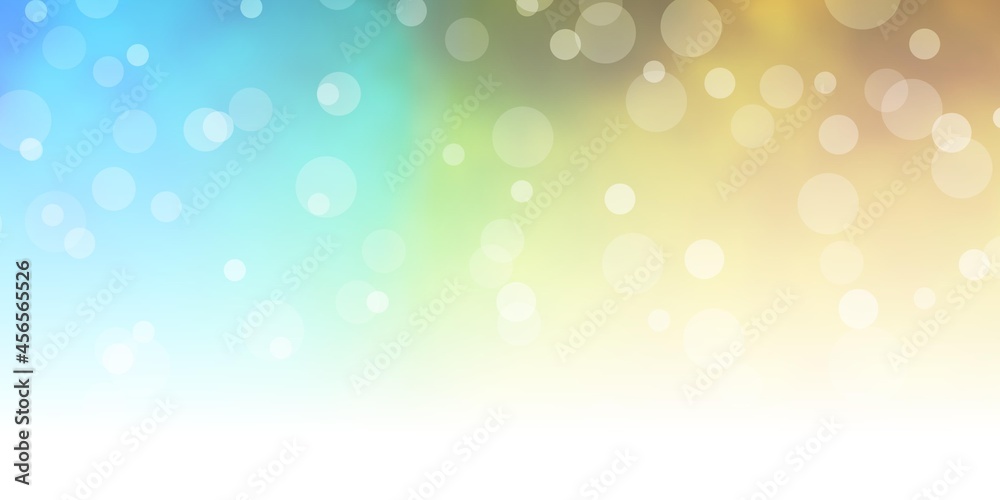 Light Blue, Yellow vector pattern with circles. Light Blue, Yellow vector pattern with circles.